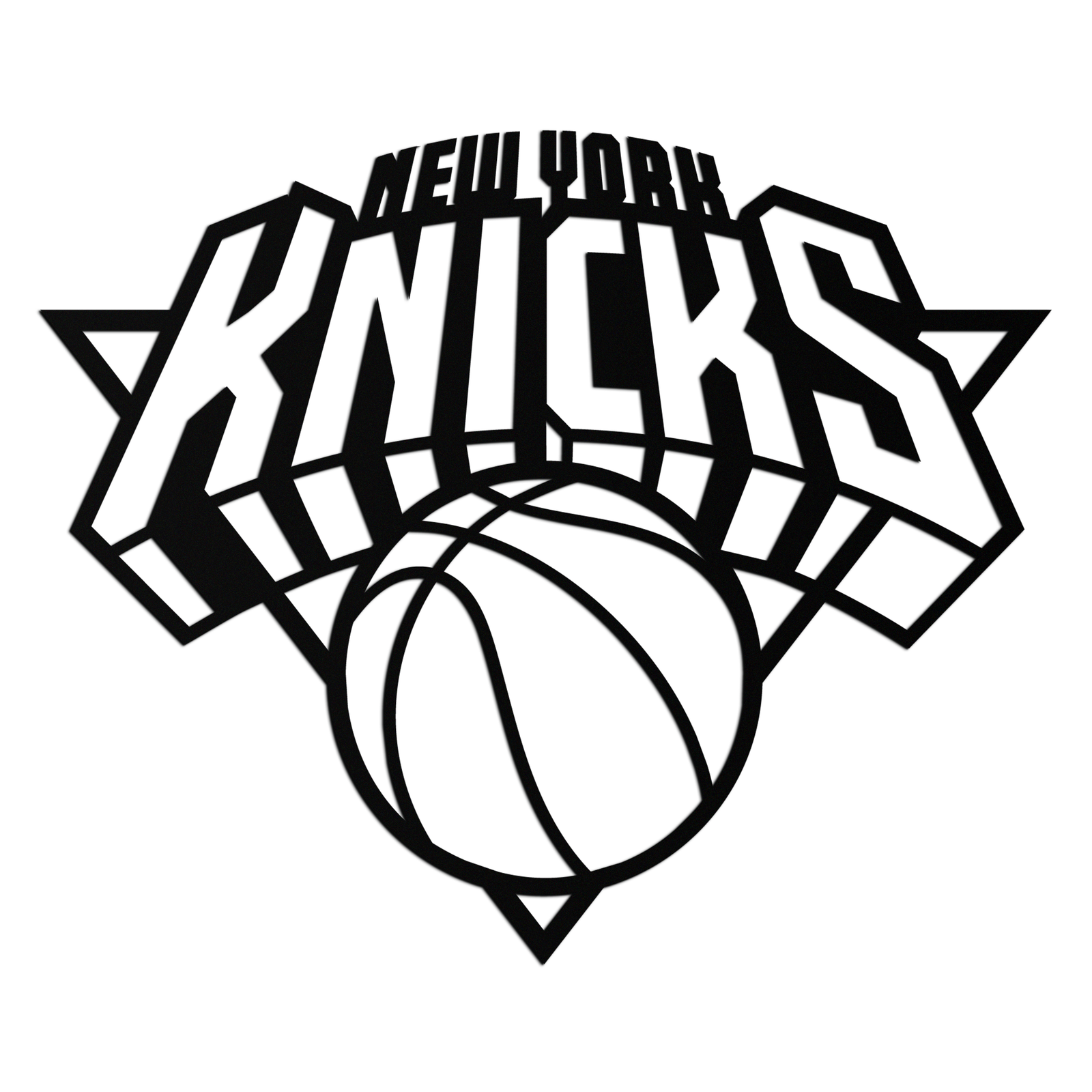 New York Knicks Basketbol Logosu Metal Duvar Sanatı – Cesur Spor Esintili Ev Dekoru- KAF677