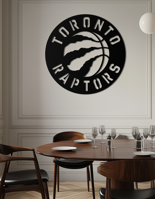 Resmi Galeri görüntüleyicisine yükleyin, Toronto Raptors Logo Metal Duvar Sanatı – Spor Hayranları İçin Cesur Basketbol Amblemi- KAF678
