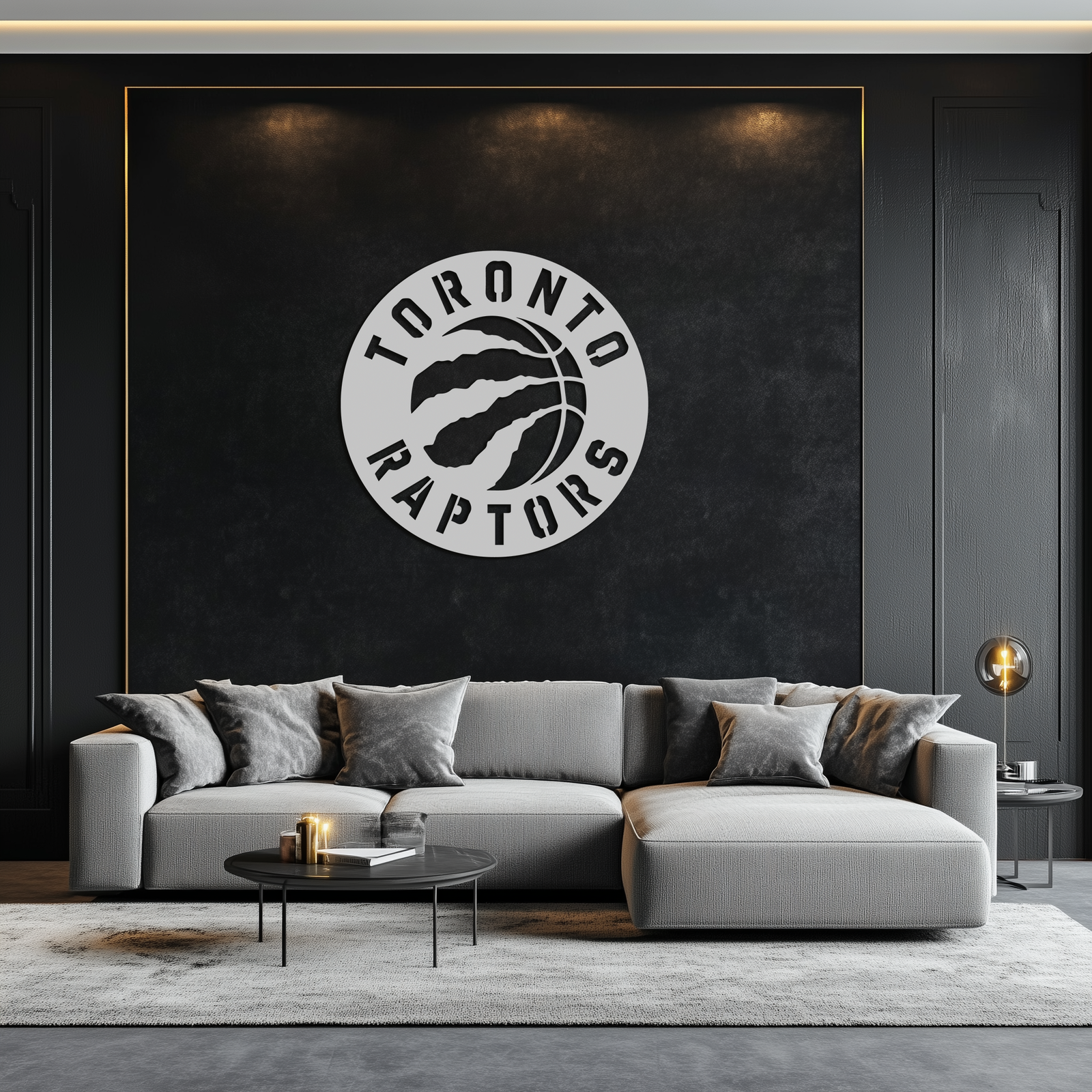 Toronto Raptors Logo Metal Duvar Sanatı – Spor Hayranları İçin Cesur Basketbol Amblemi- KAF678