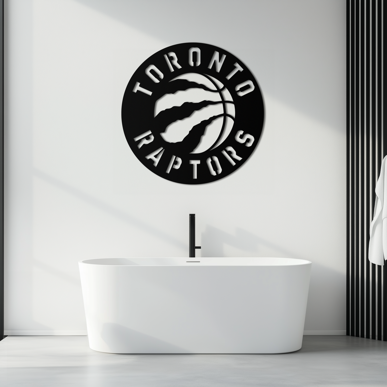 Toronto Raptors Logo Metal Duvar Sanatı – Spor Hayranları İçin Cesur Basketbol Amblemi- KAF678