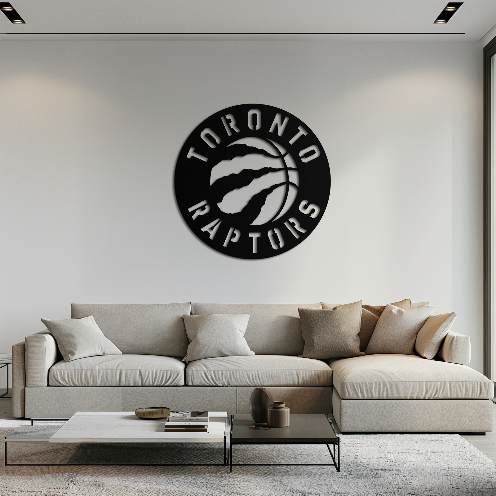 Toronto Raptors Logo Metal Duvar Sanatı – Spor Hayranları İçin Cesur Basketbol Amblemi- KAF678
