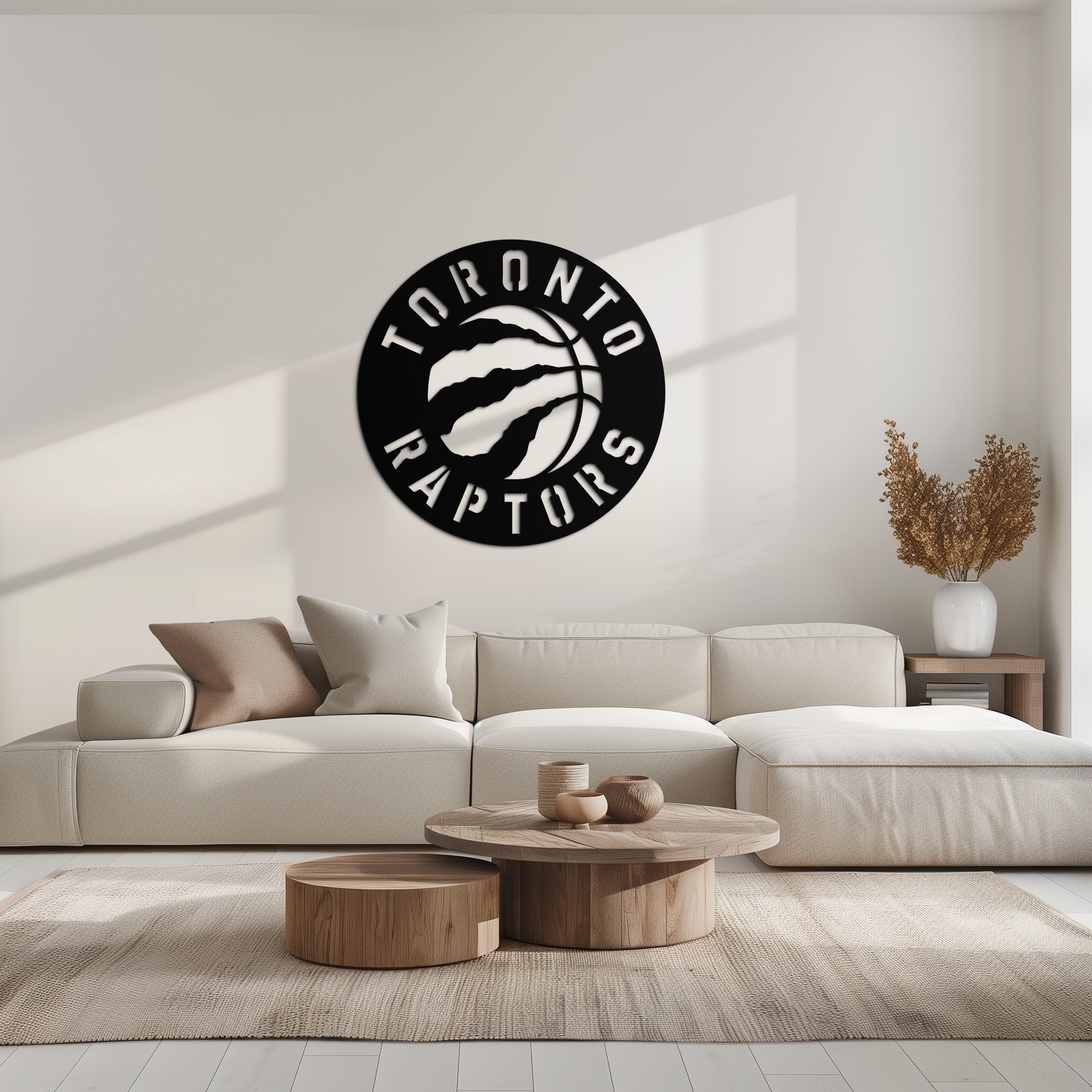 Toronto Raptors Logo Metal Duvar Sanatı – Spor Hayranları İçin Cesur Basketbol Amblemi- KAF678