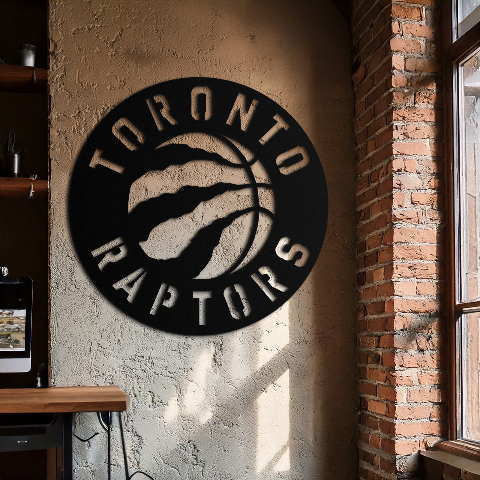 Toronto Raptors Logo Metal Duvar Sanatı – Spor Hayranları İçin Cesur Basketbol Amblemi- KAF678