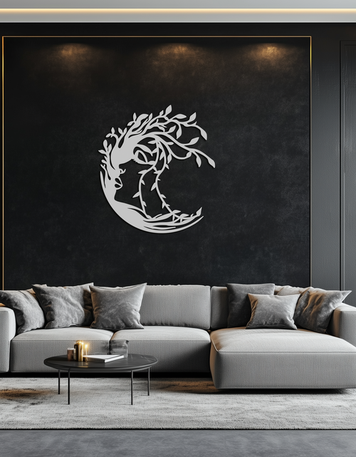 Load image into Gallery viewer, Tree Woman Silhouette Metal Wall Art – Nature-Inspired Feminine Design for Home Decor- KAF680
