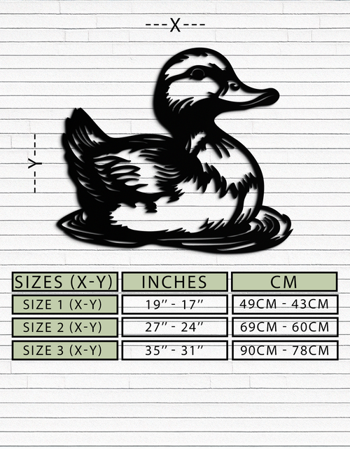 Load image into Gallery viewer, Duckling Metal Wall Art – Adorable Animal Silhouette for Farmhouse or Kids&#39; Room Decor- KAF688
