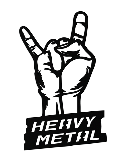 Load image into Gallery viewer, Heavy Metal Hand Sign Metal Wall Art – Bold Rock-Inspired Décor for Music Lovers- KAF700
