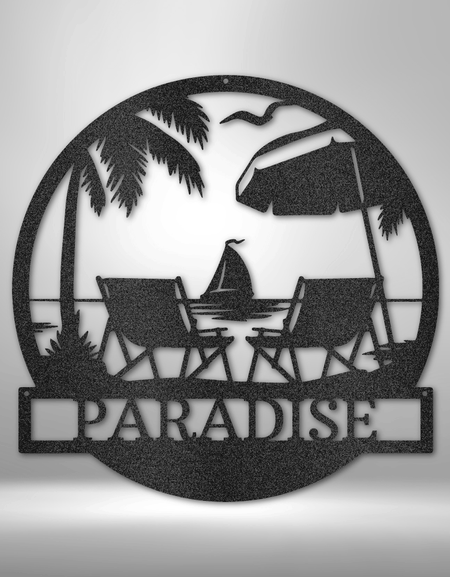 Beach Paradise Kişiselleştirilmiş Hediyeler - Özel Metal Tabela