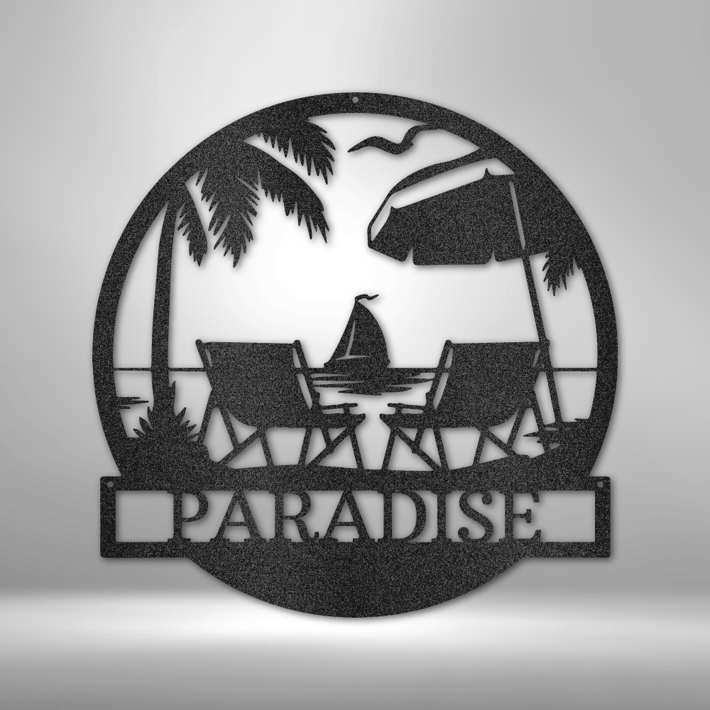 Beach Paradise Kişiselleştirilmiş Hediyeler - Özel Metal Tabela