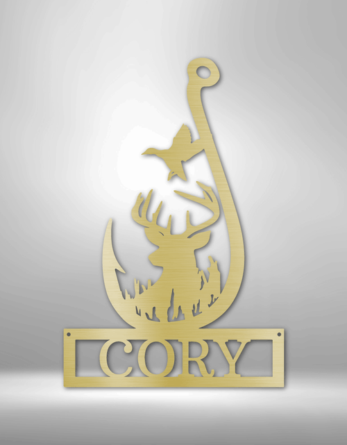 Load image into Gallery viewer, Deer Personalized Gifts - Custom Metal Sign
