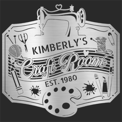Load image into Gallery viewer, Craft Room Custom Metal Sign – Tailored for Sewing, Quilting, or Crochet

