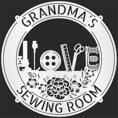 Sewing Love - Personalized Metal Sign for Sewing Room Decor