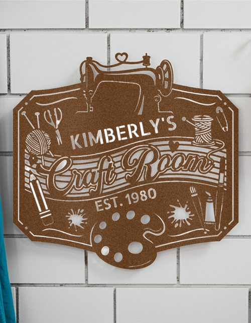 Load image into Gallery viewer, Craft Room Custom Metal Sign – Tailored for Sewing, Quilting, or Crochet
