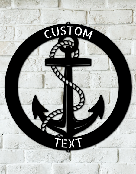 Elaborate Anchor Ring Personalized Gifts - Custom Metal Sign