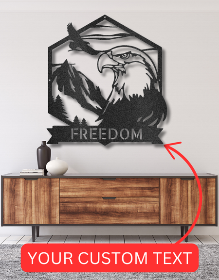 Kel Kartal Kişiselleştirilmiş Hediyeler - Özel Metal Tabela