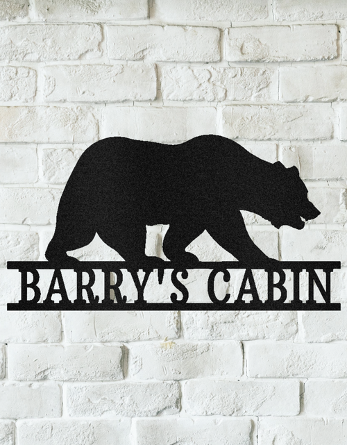 Load image into Gallery viewer, Bear Personalized Gifts - Custom Metal Sign
