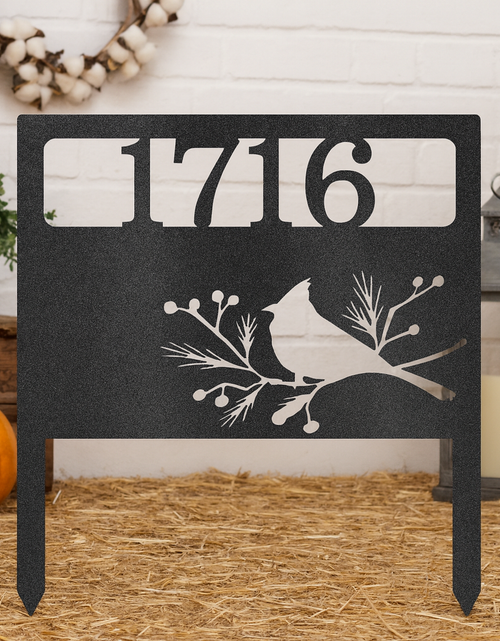 Load image into Gallery viewer, Bird Yard Personalized Gifts - Custom Metal Sign
