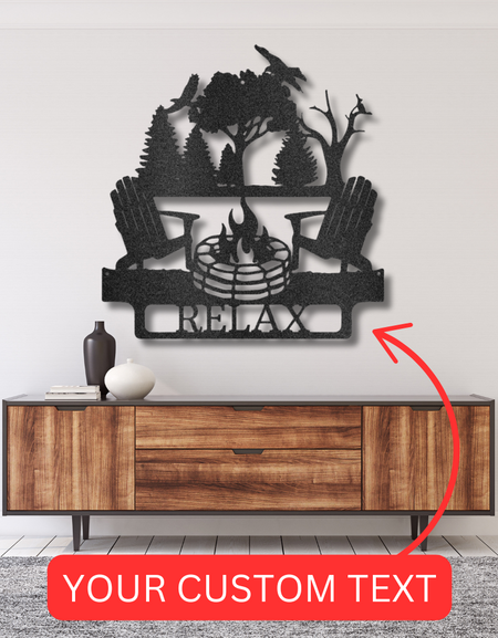 Kamp Ateşi Kişiselleştirilmiş Hediyeler - Özel Metal Tabela