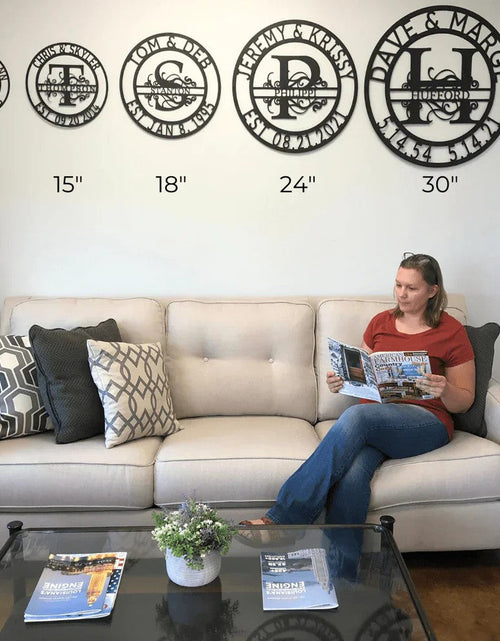 Load image into Gallery viewer, Circle Home Address Personalized Gifts - Custom Metal Sign

