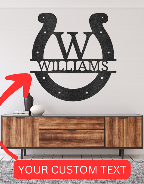 Load image into Gallery viewer, Horseshoe Personalized Gifts - Custom Metal Sign
