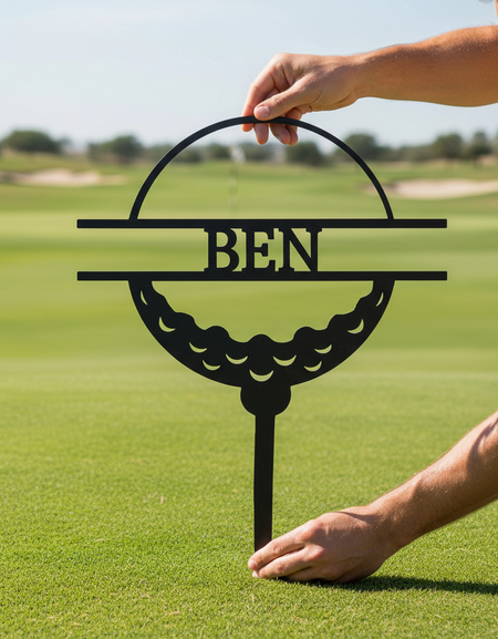 Golf Topu Kişiselleştirilmiş Hediyeler - Özel Metal Tabela
