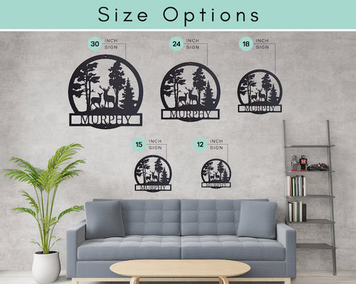 Load image into Gallery viewer, Deer Text Personalized Gifts - Custom Metal Sign, Anniversary/Wedding/Housewarming Gift
