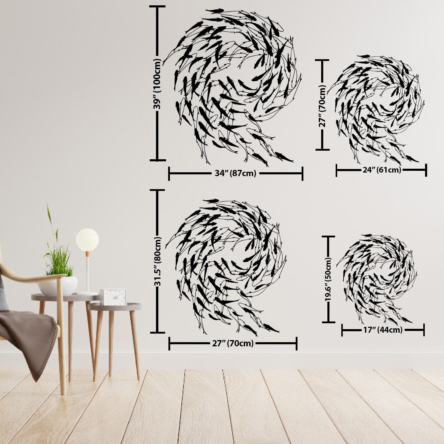 Metal Fish Wall Art Fish Family