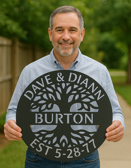 Elaborate Tree Of Life Sign - Custom Metal Sign