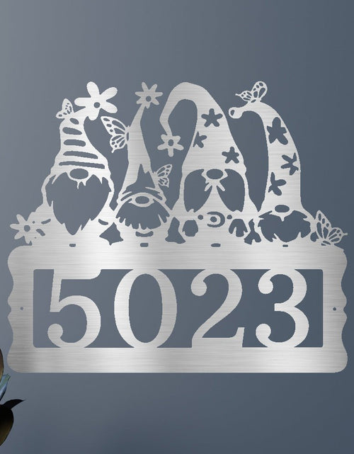 Load image into Gallery viewer, Gnome Address Personalized Gifts - Custom Metal Sign
