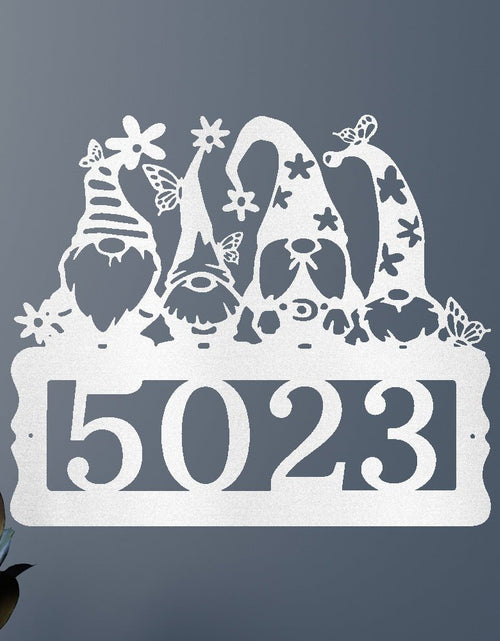 Load image into Gallery viewer, Gnome Address Personalized Gifts - Custom Metal Sign
