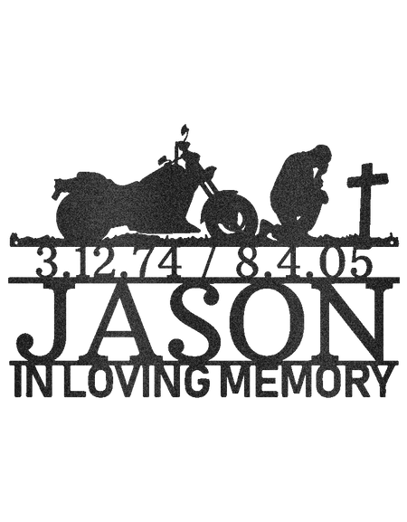 Motosiklet Anısına Kişiselleştirilmiş Hediyeler - Özel Metal Tabela