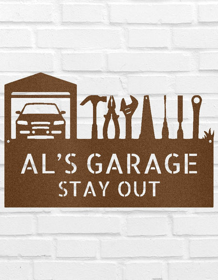 Tamirci Dükkanı Kişiselleştirilmiş Hediyeler - Özel Metal Tabela