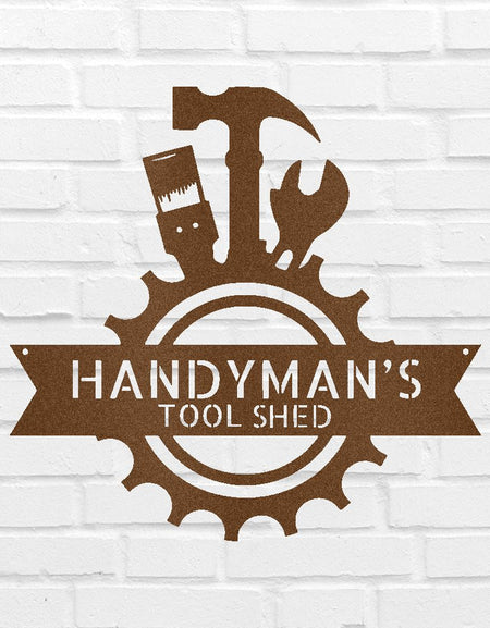 Tamirci Dükkanı Kişiselleştirilmiş Hediyeler - Özel Metal Tabela