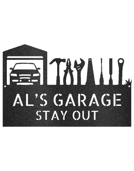 Tamirci Dükkanı Kişiselleştirilmiş Hediyeler - Özel Metal Tabela