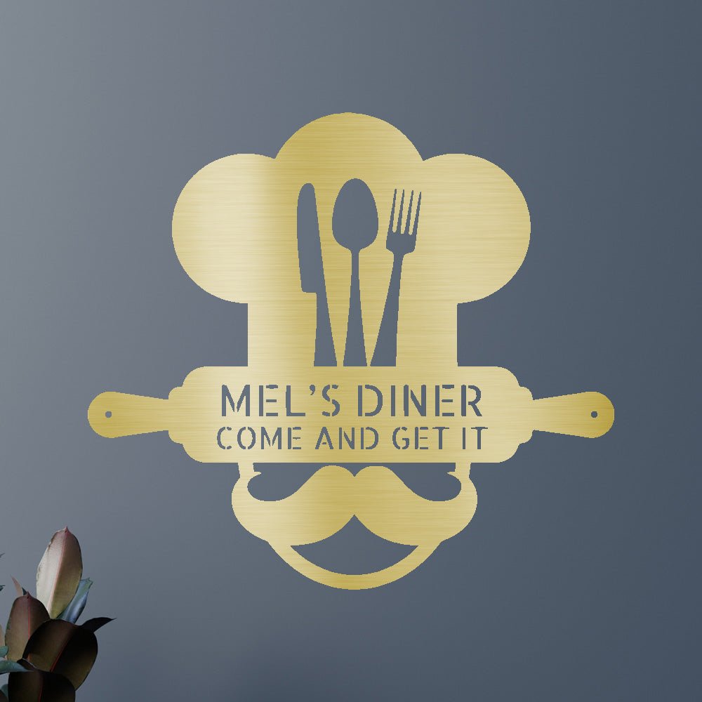 Home Chef Kişiselleştirilmiş Hediyeler - Özel Metal Tabela