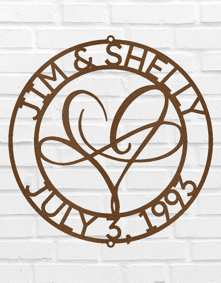 Sonsuz Aşk Kişiselleştirilmiş Hediyeler - Özel Metal Tabela