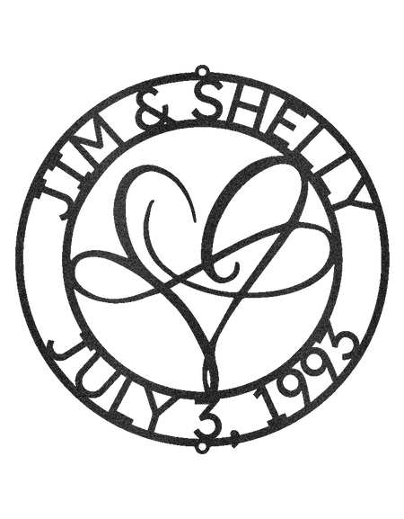 Sonsuz Aşk Kişiselleştirilmiş Hediyeler - Özel Metal Tabela