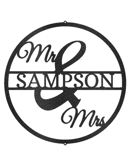 Bay ve Bayan Çemberi Kişiselleştirilmiş Hediyeler - Özel Metal Tabela