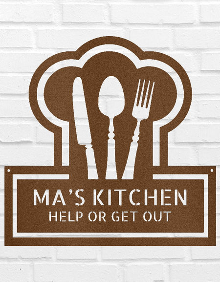 Mutfağın Hükümdarı Kişiselleştirilmiş Hediyeler - Özel Metal Tabela
