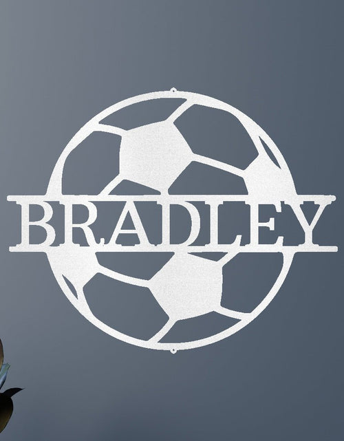 Load image into Gallery viewer, Soccer Personalized Gifts - Custom Metal Sign
