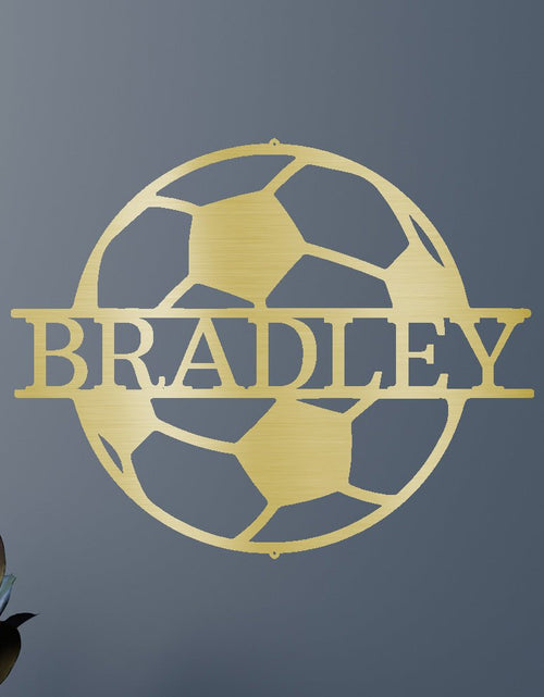Load image into Gallery viewer, Soccer Personalized Gifts - Custom Metal Sign
