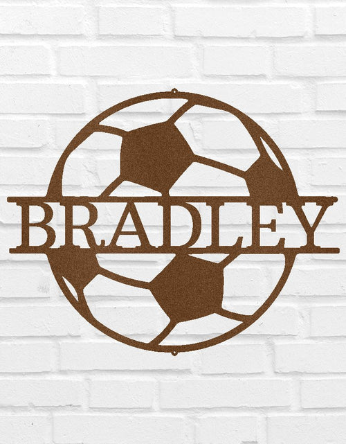 Load image into Gallery viewer, Soccer Personalized Gifts - Custom Metal Sign
