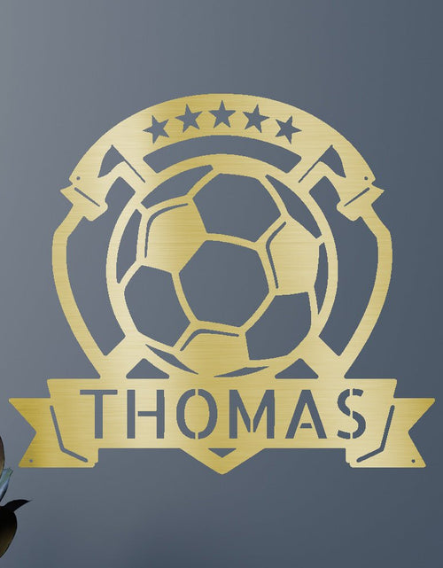 Load image into Gallery viewer, Soccer Plaque Personalized Gifts - Custom Metal Sign
