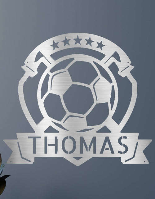 Load image into Gallery viewer, Soccer Plaque Personalized Gifts - Custom Metal Sign
