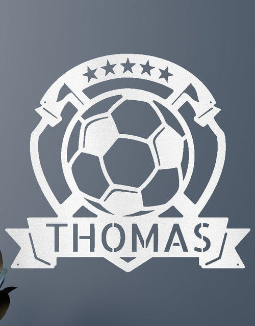 Load image into Gallery viewer, Soccer Plaque Personalized Gifts - Custom Metal Sign
