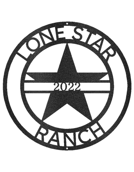 Yalnız Yıldız Eyalet Sembolü Kişiselleştirilmiş Hediyeler - Özel Metal Tabela