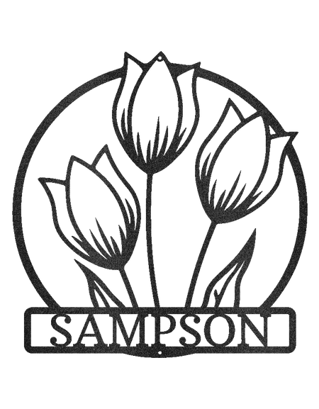 Vahşi Lale Kişiselleştirilmiş Hediyeler - Özel Metal Tabela