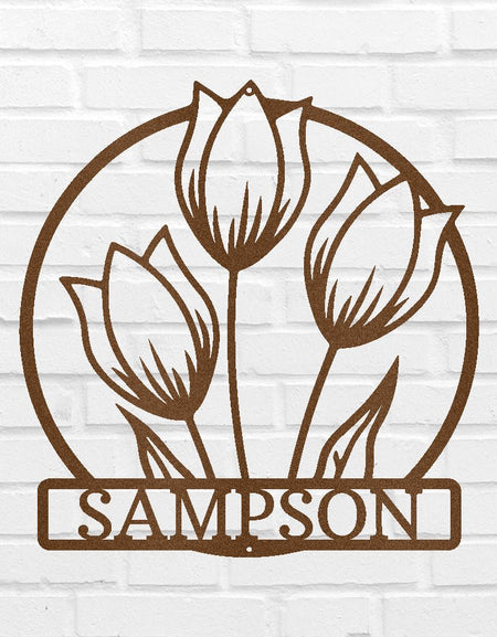 Vahşi Lale Kişiselleştirilmiş Hediyeler - Özel Metal Tabela