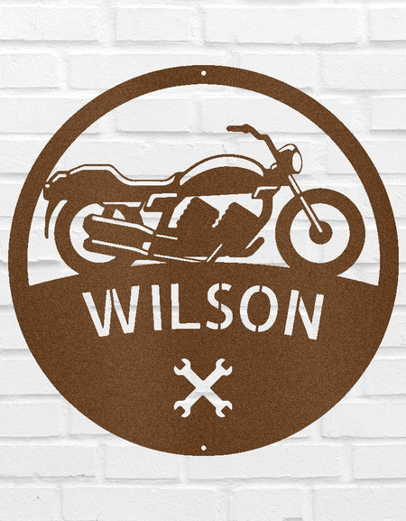 Motosiklet Kişiselleştirilmiş Hediyeler - Özel Çelik Tabela