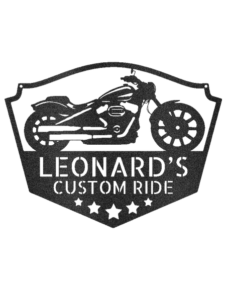 Motosiklet Dekoru - Özel Metal Tabela