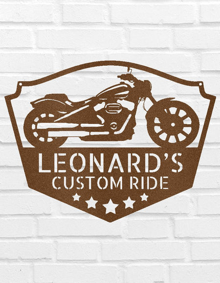 Motosiklet Dekoru - Özel Metal Tabela